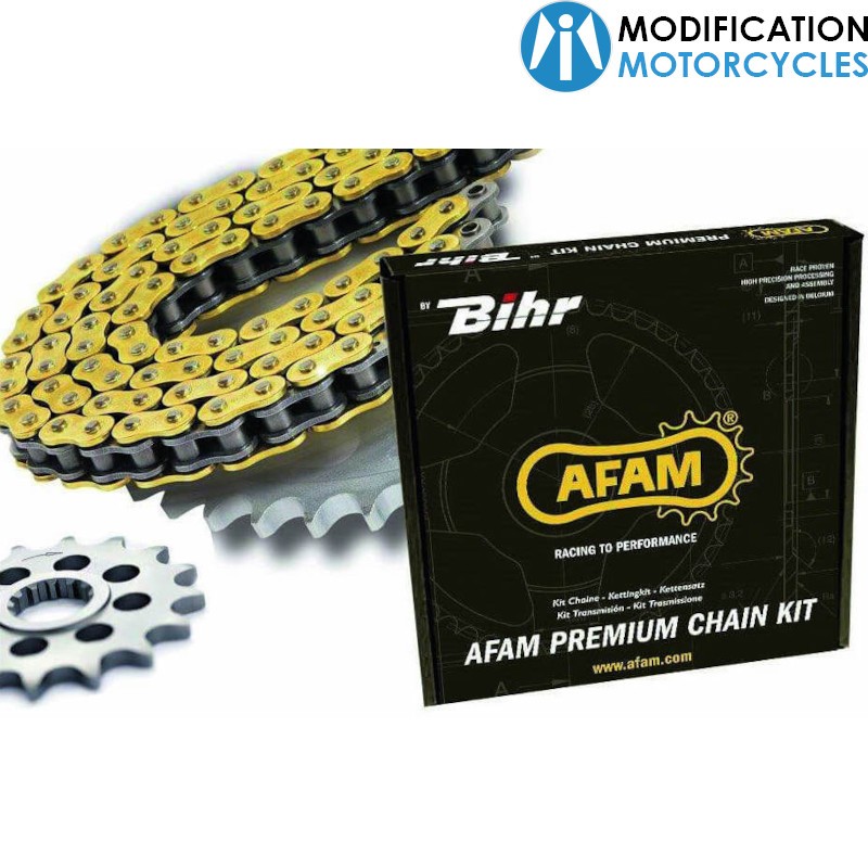 Kit chaîne AFAM 525 type XHR3 15/44 standard pour Kawasaki Z900RS pour moto Vintage