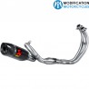 Ligne d'échappement complète Racing Acier inoxydable et Carbone pour préparation moto Vintage