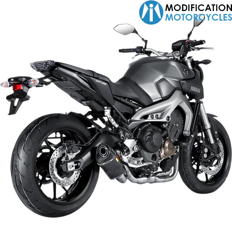 Ligne d'échappement complète Racing Acier inoxydable et Carbone Yamaha XSR900 prépa moto Vintage
