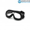 Lunettes moto noires vintage Classic Goggle lentilles transparentes pour moto Vintage