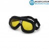 Lunettes moto noires vintage Classic Goggle lentilles jaunes pour moto Vintage