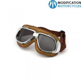 Lunettes moto vintage Classic Goggle lentilles fumées pour moto Vintage
