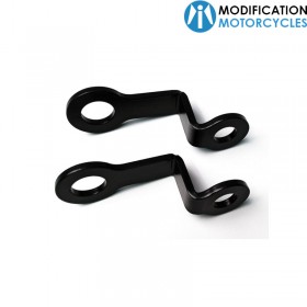 Patte de déport clignotants coudée pour moto Vintage