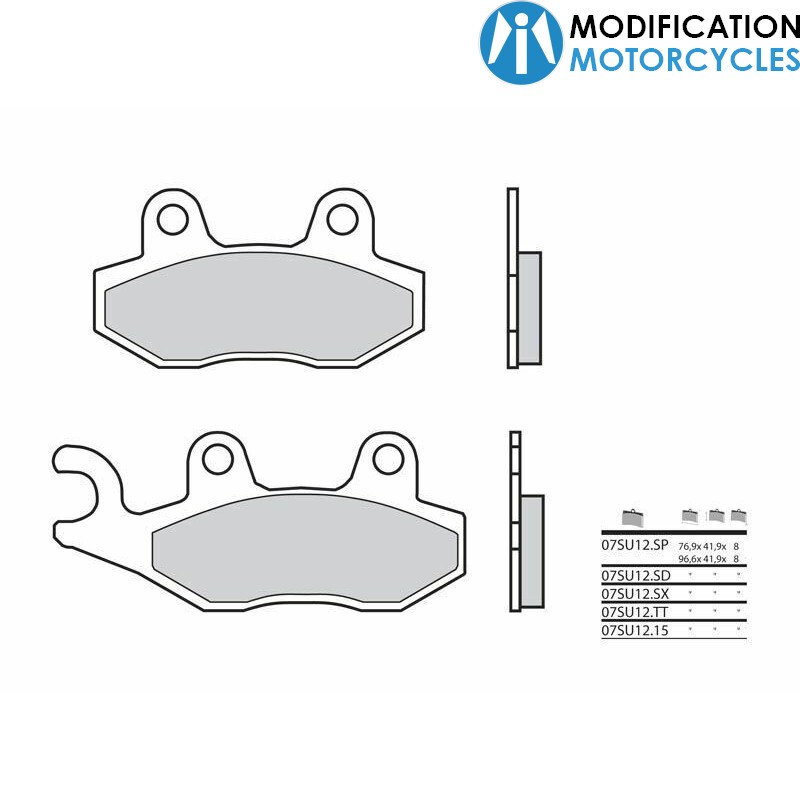 Plaquette de frein AR Brembo 07SU12SP Brembo pour Café Racer et Scrambler