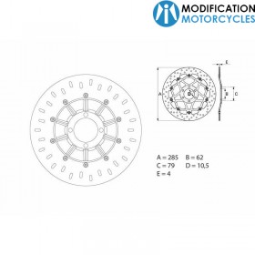 Disque de frein Avant Oro rond fixe BMW K75 K100 Brembo 68B407D2