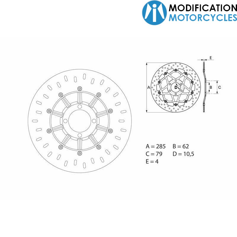 Disque de frein Avant Oro rond fixe BMW K75 K100 Brembo 68B407D2
