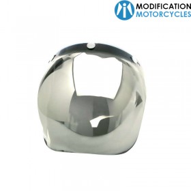 Visière Bubble Chrome Argent avec charnière Vintage