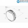Phare LED Thunderbolt 170mm Koso pour Café Racer et Scrambler