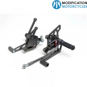 Commandes reculées multi-position Yamaha XSR900 pour préparation et customisation moto Vintage