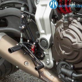 Commandes reculées multi-position sans ABS Yamaha XSR700 pour préparation moto Vintage