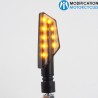 Clignotants LED ABS noir Flèche Lightech pour Café Racer et Scrambler
