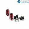Embouts de guidon Dual Dise Noir/Rouge pour moto Vintage LSL 135-D07RT
