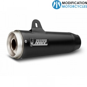 Silencieux MIVV Ghibli inox noir Moto Guzzi V7 Classic pour moto Vintage