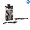 Leviers standard V-PARTS taillés masse noir/visserie alu pour Honda CB750 Seven Fifty pour moto