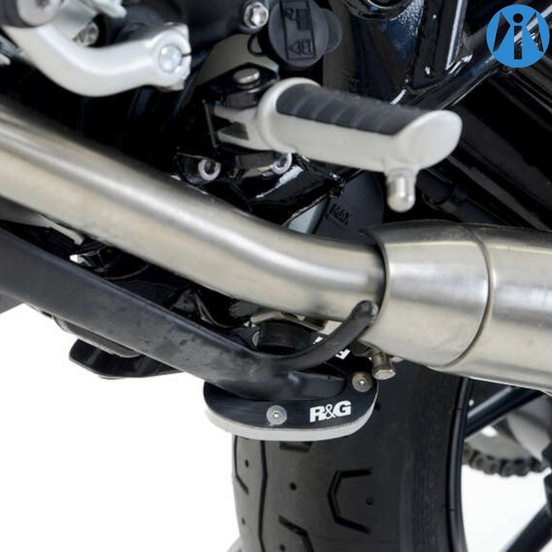 Patin de béquille alu Triumph R&G pour Café Racer et Scrambler Patin de béquille alu Triumph R&G pour Café Racer et Scrambler
