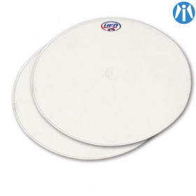 Plaques numéro UFO Oval blanc (set de 2) UFO Plast pour Café Racer et Scrambler