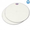 Plaques numéro UFO Oval blanc (set de 2) UFO Plast pour Café Racer et Scrambler