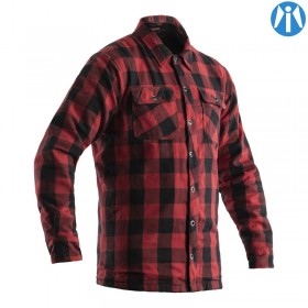 Sur-Chemise moto RST Lumberjack Kevlar® CE textile rouge RST pour Café Racer et Scrambler