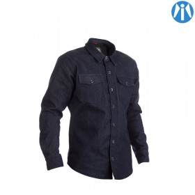 Sur-Chemise moto RST Denim Kevlar® CE textile Bleu RST pour Café Racer et Scrambler