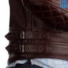 Blouson RST Brandish CE cuir rouge homme RST pour Café Racer et Scrambler