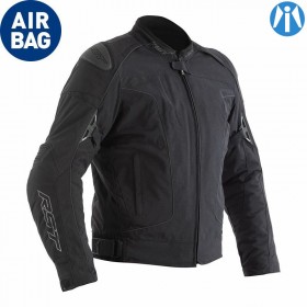 Blouson RST GT Airbag CE textile Noir RST pour Café Racer et Scrambler
