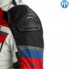 Veste RST Adventure-X CE textile Ice/Blue/Red homme RST pour Café Racer et Scrambler