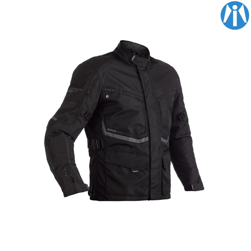 Veste RST Maverick CE textile noir RST pour Café Racer et Scrambler