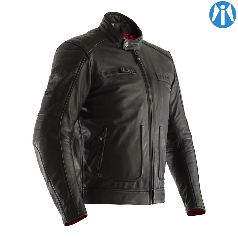 Veste RST Roadster II cuir noir homme RST pour Café Racer et Scrambler