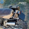 Sacoche latérale tissu lanières cuir + support pour BMW K75 et K100