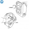 Sacoche latérale Tissu + support pour Moto Guzzi V9