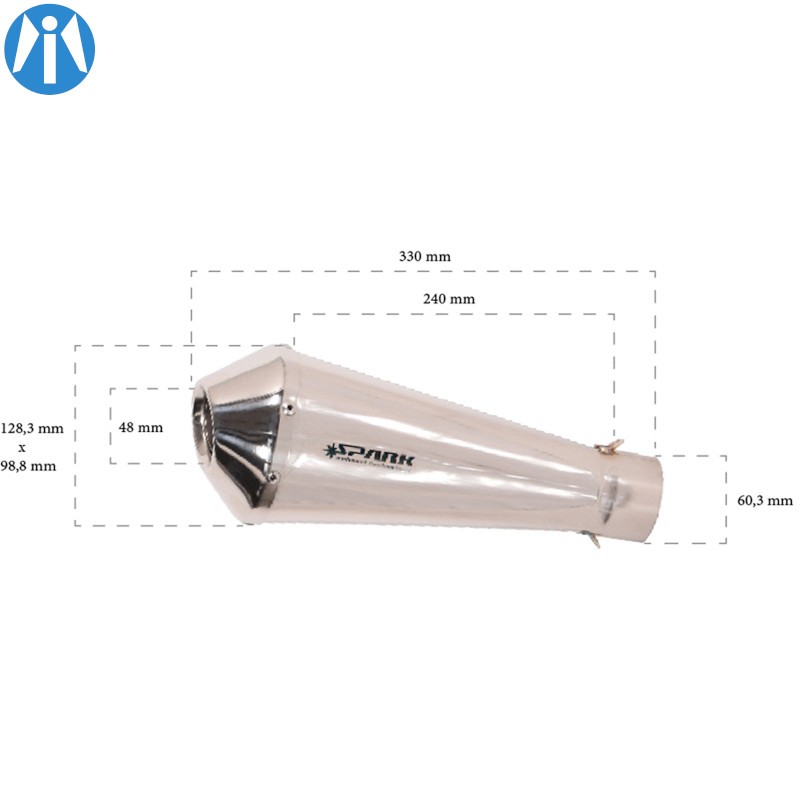 Silencieux adaptable Spark Megaphone Dark Style