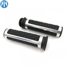 Revêtements de poignées "Classic" marron avec inserts en aluminium