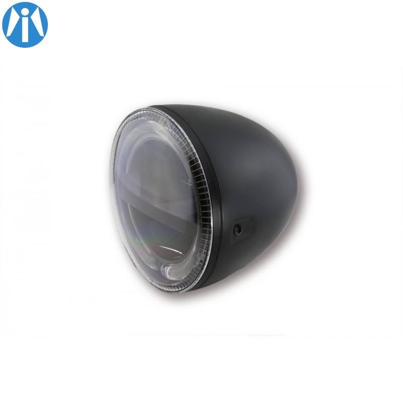 Phare CIRCLE LED noir 5 3/4 pouces