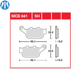 Plaquettes de frein AR MCB841SH Honda CRF1000L Africa Twin