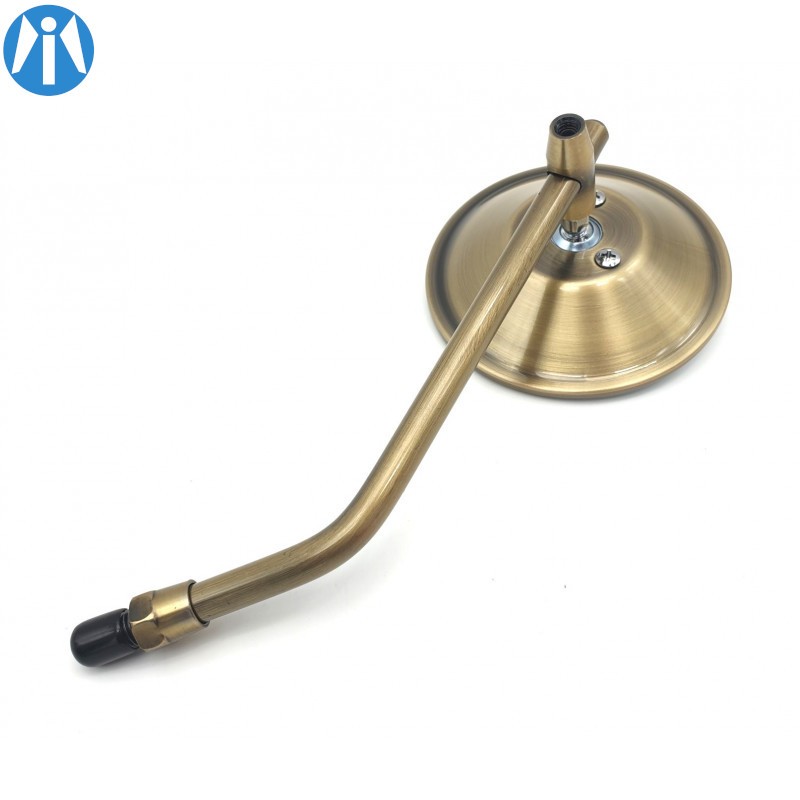 Rétroviseur vintage universel rond bronze