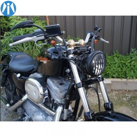 Optique de phare noir mat Prison