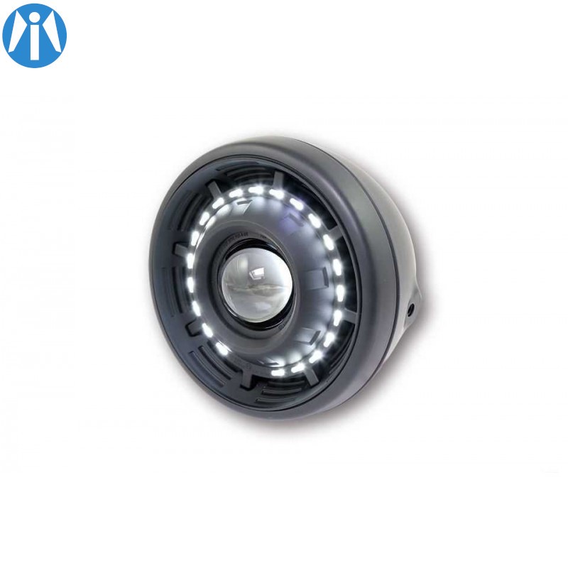 Optique de phare LED noir Cyclope