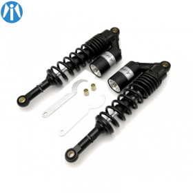 Paire d'amortisseurs noirs à bombonne universels 355mm