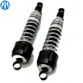 Paire d'amortisseurs noir et chrome universels 325mm