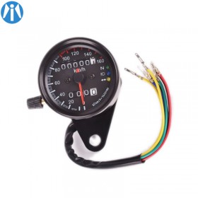 Compteur mécanique noir 160kmh avec témoins