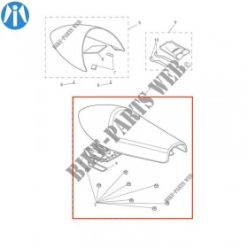 Selle solo Thruxton 1200 noir coutures rouges