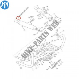 Silencieux origine Bonneville T120 noir - droit