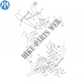 Silencieux origine Thruxton 1200 inox - droit