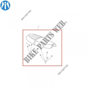 Selle T120 noir passepoil blanc