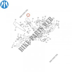 Silencieux origine Thruxton R inox - gauche