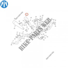 Silencieux origine Street Twin chrome - gauche