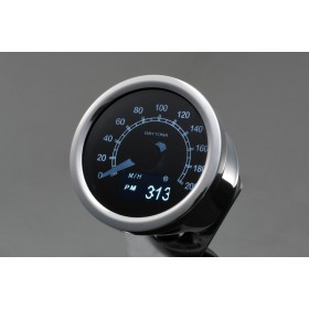 Compteur de vitesse Daytona Velona OLED 200 Km/h inox 60 mm