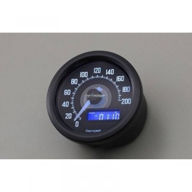 Compteur de vitesse Daytona Velona 200 Km/h noir 60 mm