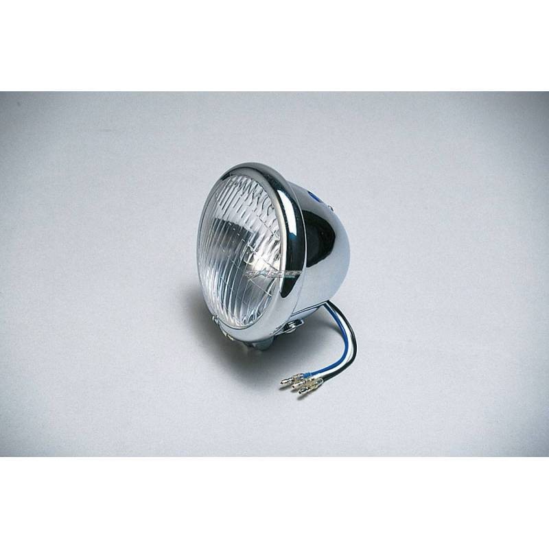Phare chrome avec verre vintage 4.5" Daytona