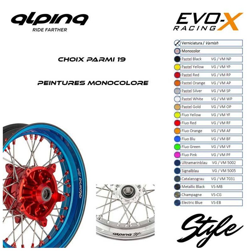 Jante avant moto 2,5 x 18 Alpina Triumph BONNEVILLE T120 Pack Style Jante avant moto 2,5 x 18 Alpina Triumph BONNEVILLE T120 Pack Style